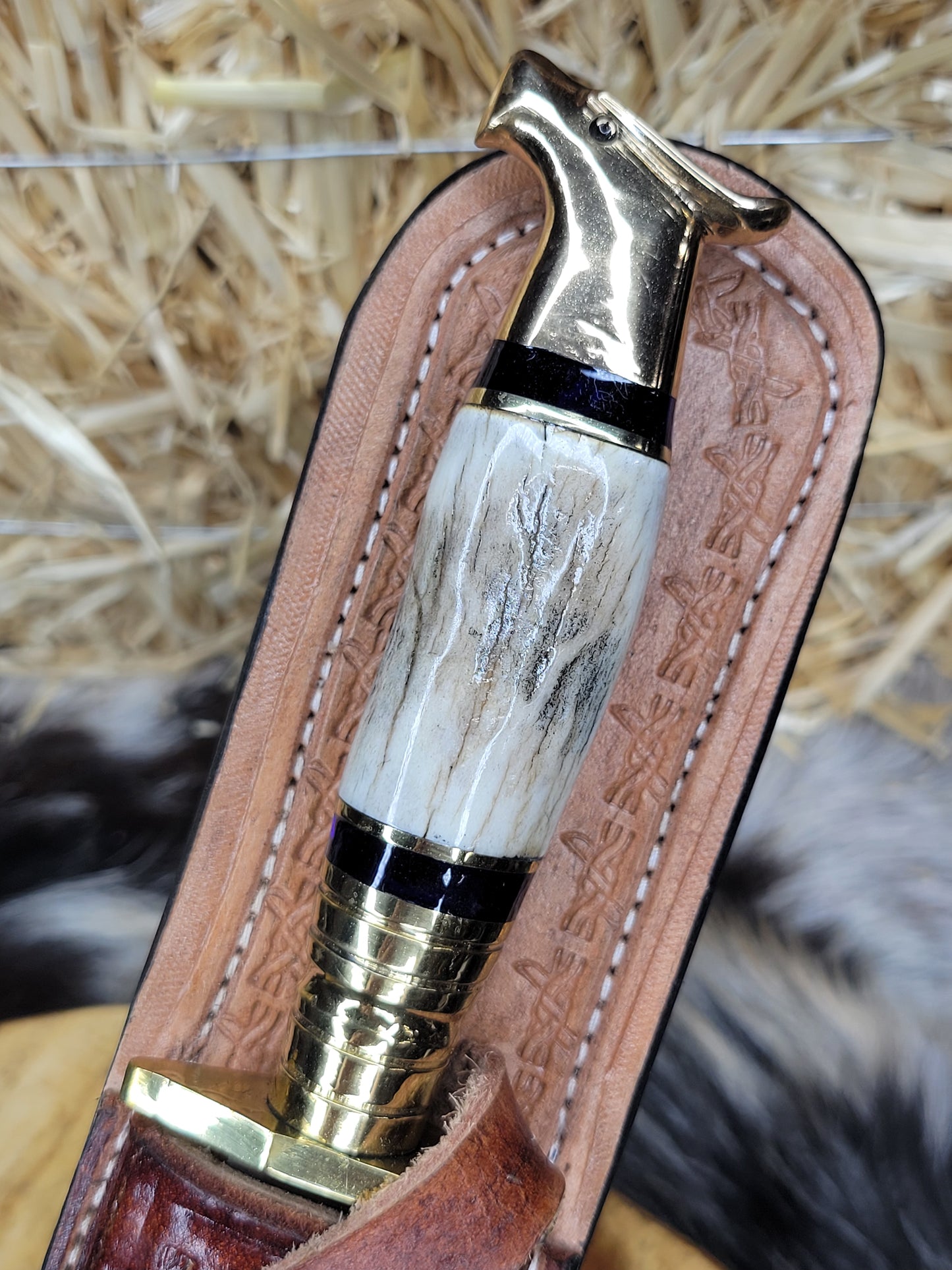 Cuchillo Aguila Cuerno De Venado 10