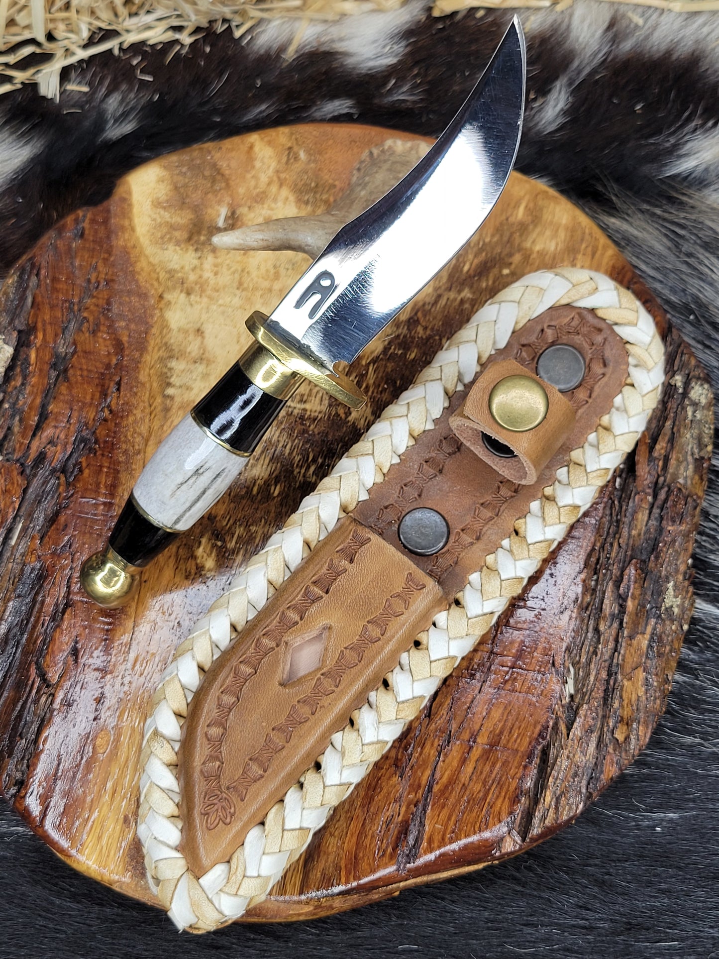 Cuchillos Torneados Funda Tejida