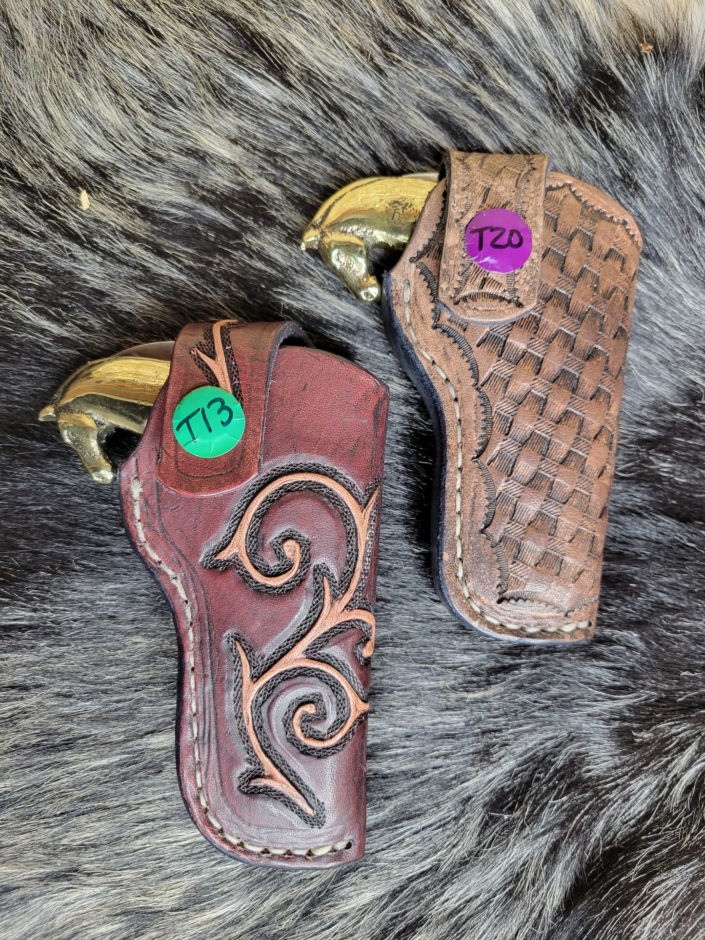 Tranchete Caballo en Bronce Funda de Pistola