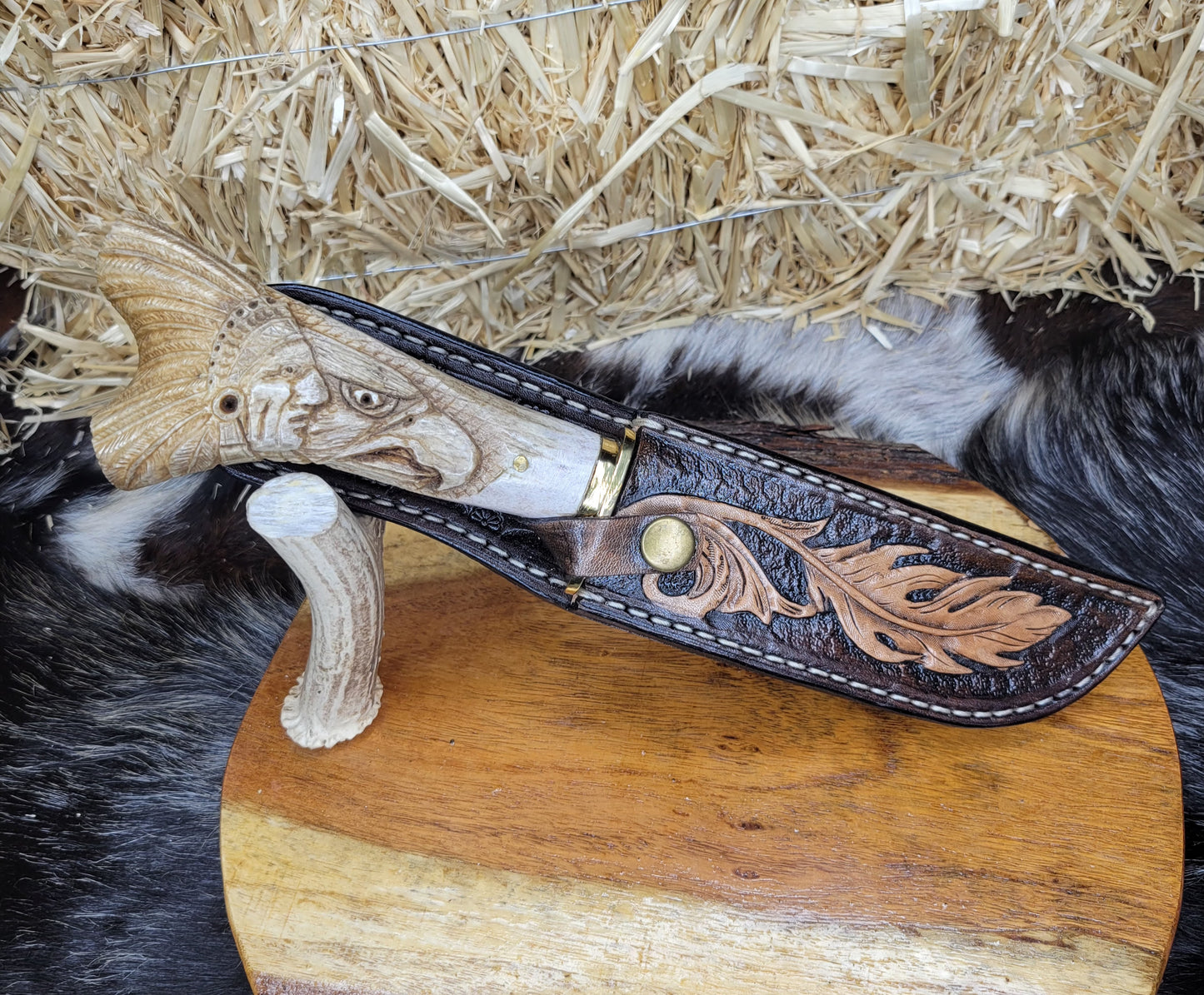 Cuchillo Apache Cuerno De Venado 1
