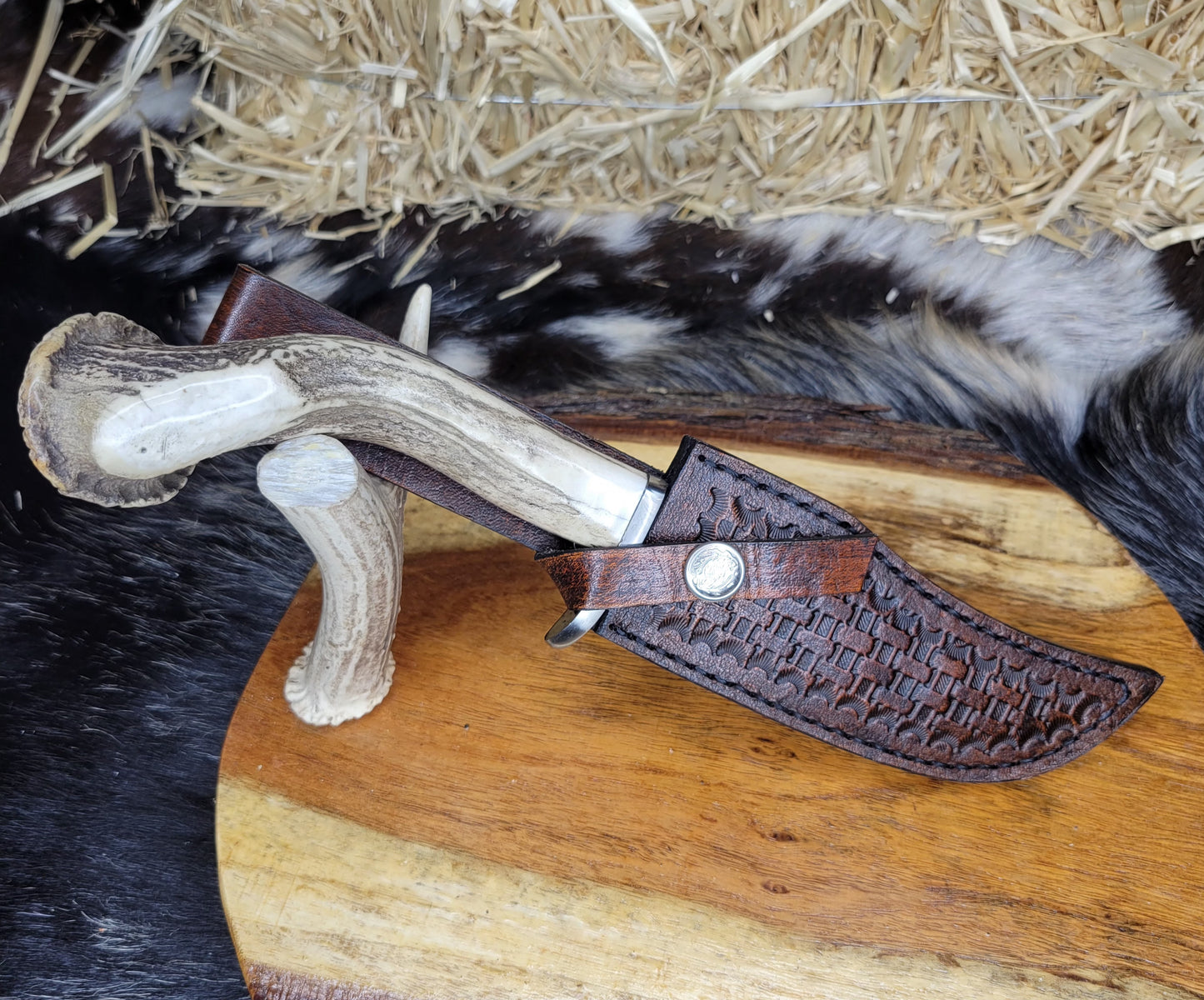 Cuchillo Roseta Cuerno De Venado 7