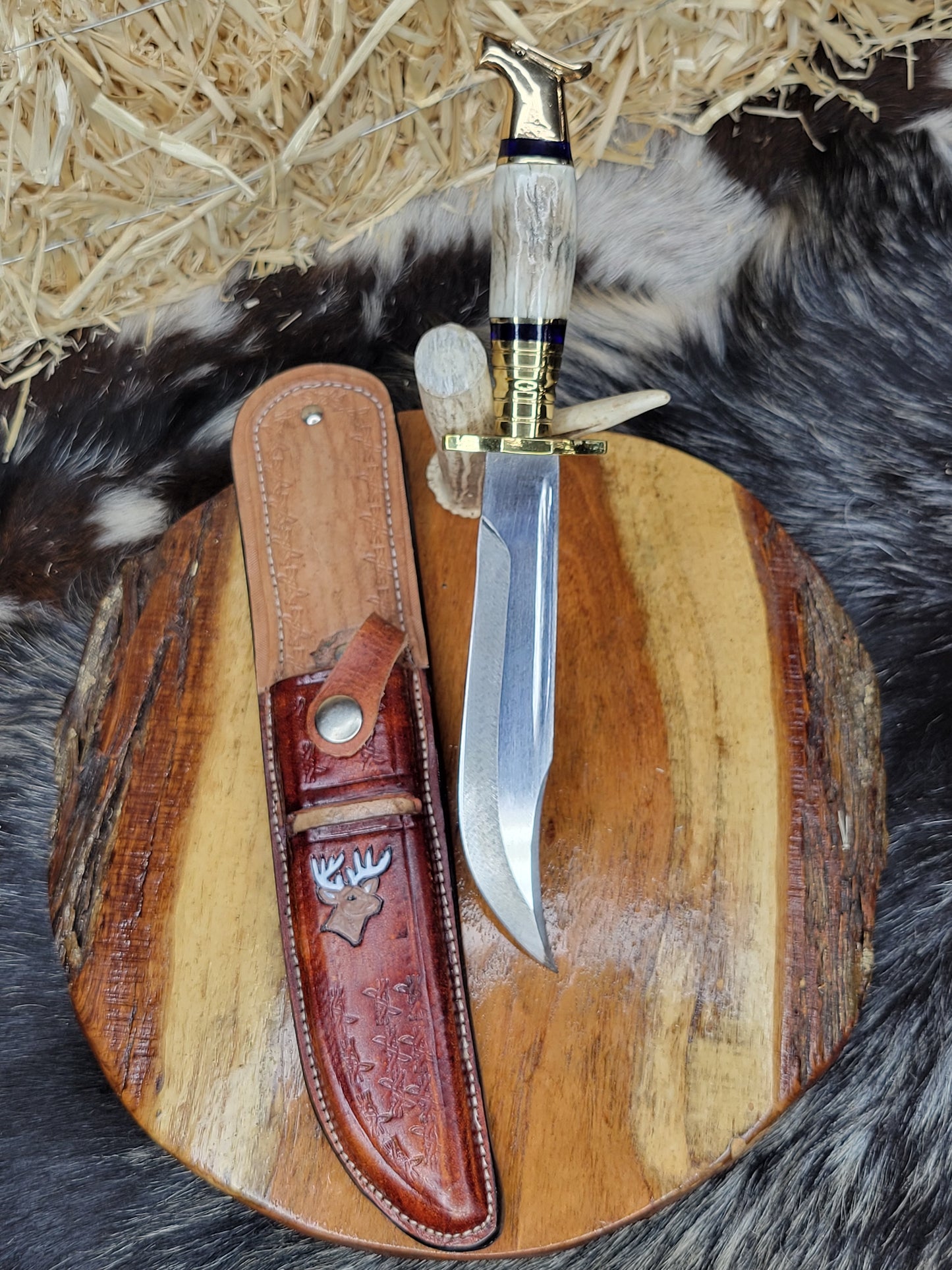 Cuchillo Aguila Cuerno De Venado 10