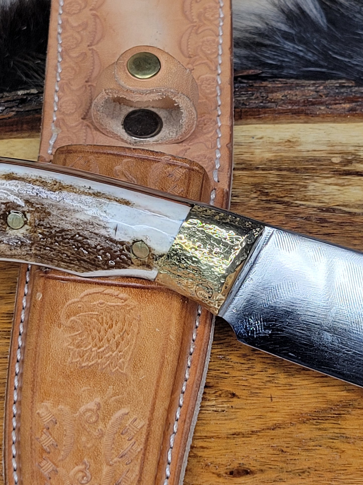 Cuchillo De Lima Cachas De Cuerno De Venado 16