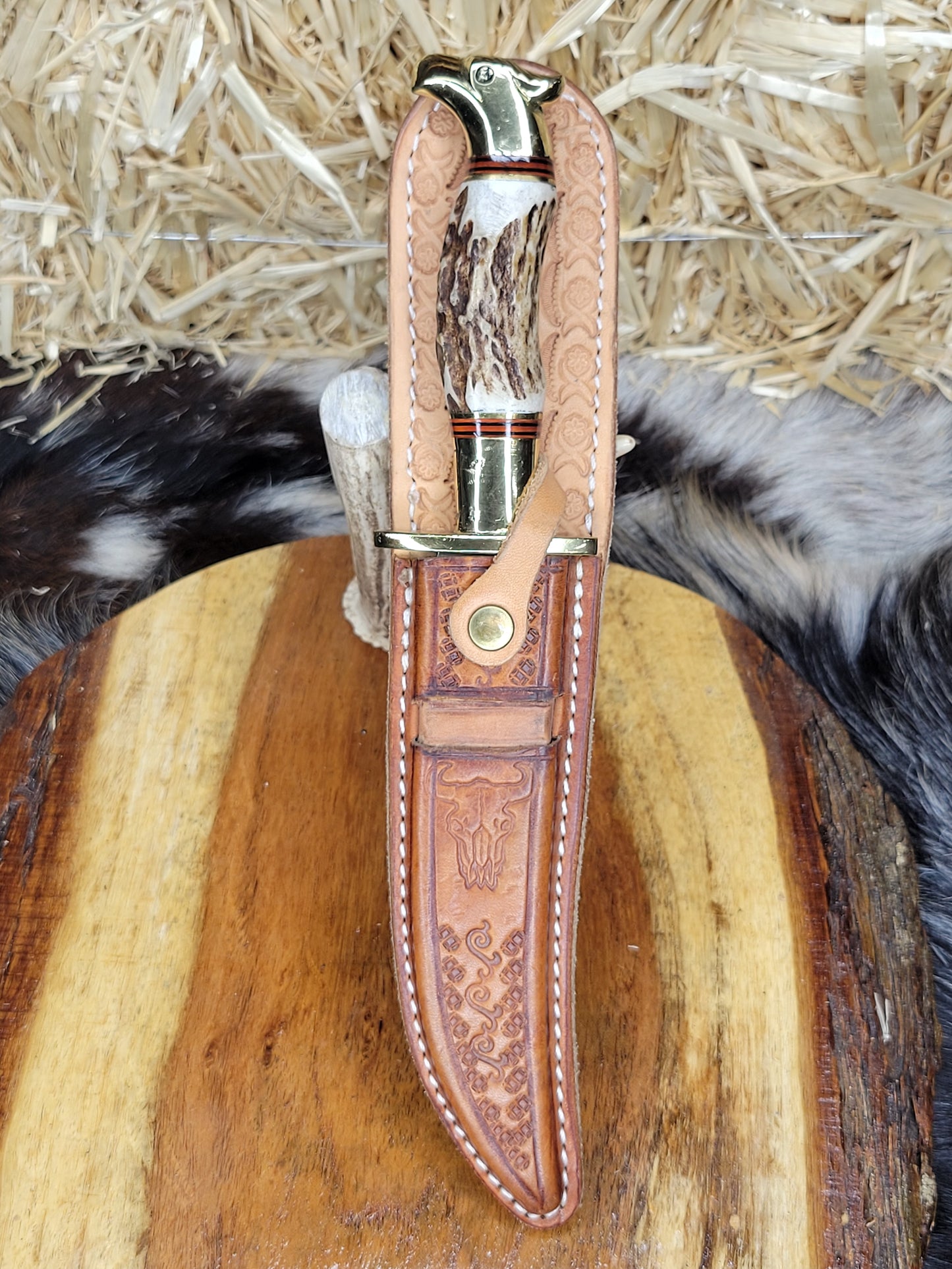 Cuchillo Aguila Cuerno De Venado 15