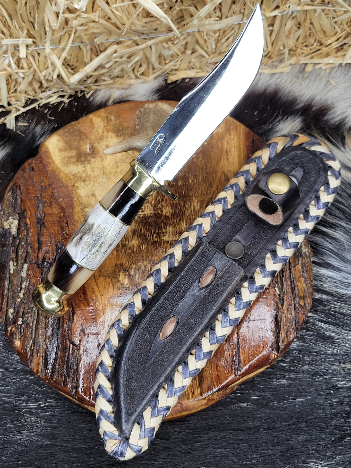 Cuchillos Torneados Funda Tejida