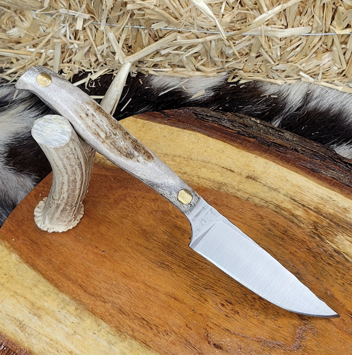 Cuchillo C3 Cuerno De Venado Doble Funda