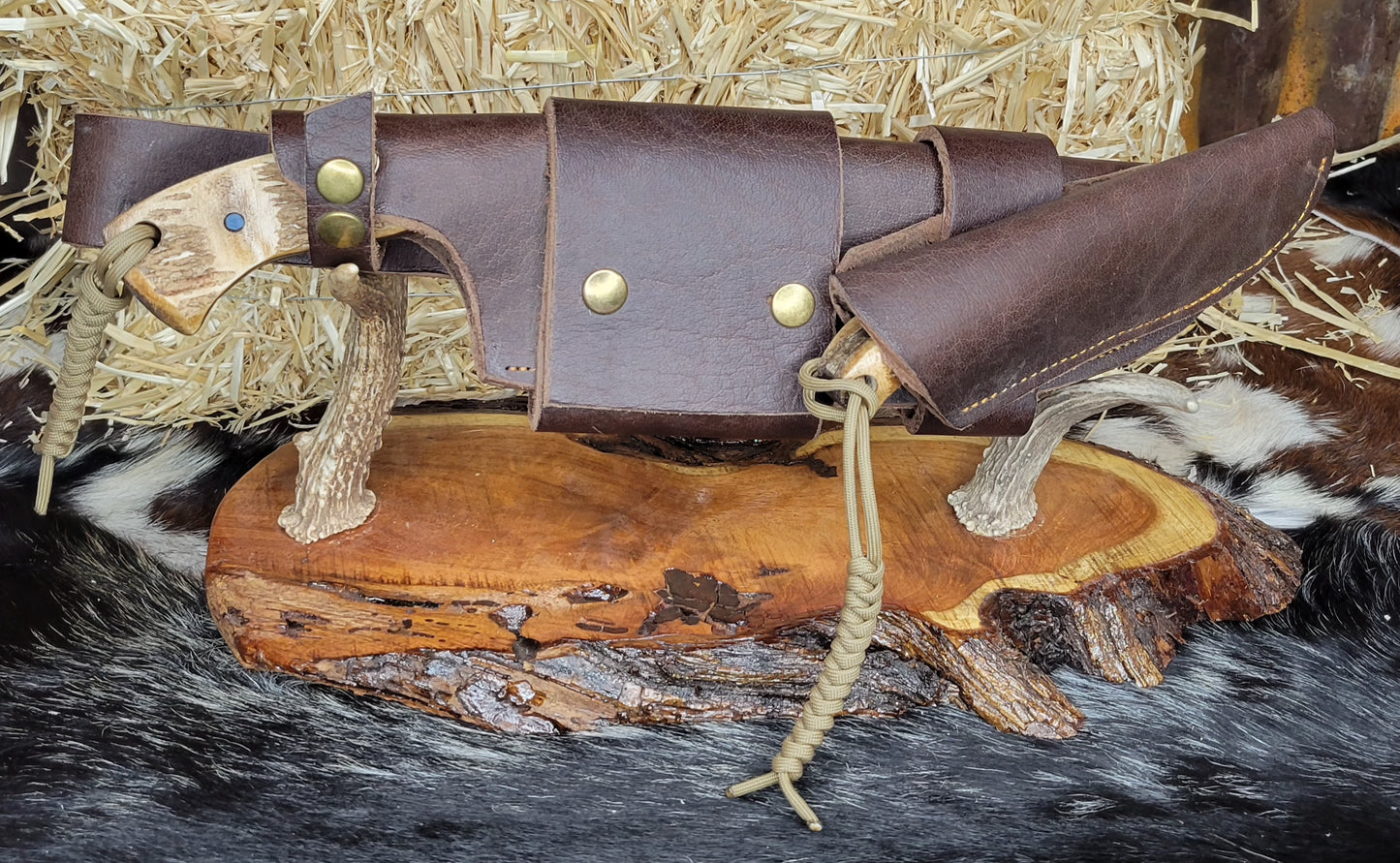 Cuchillo Doble C9 Cuerno De Venado