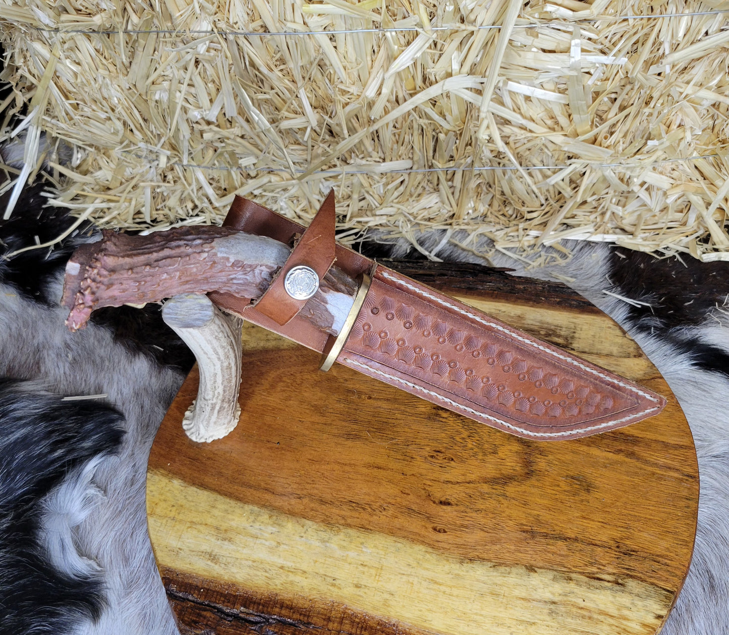 Cuchillo Cuerno De Venado Con Roseta