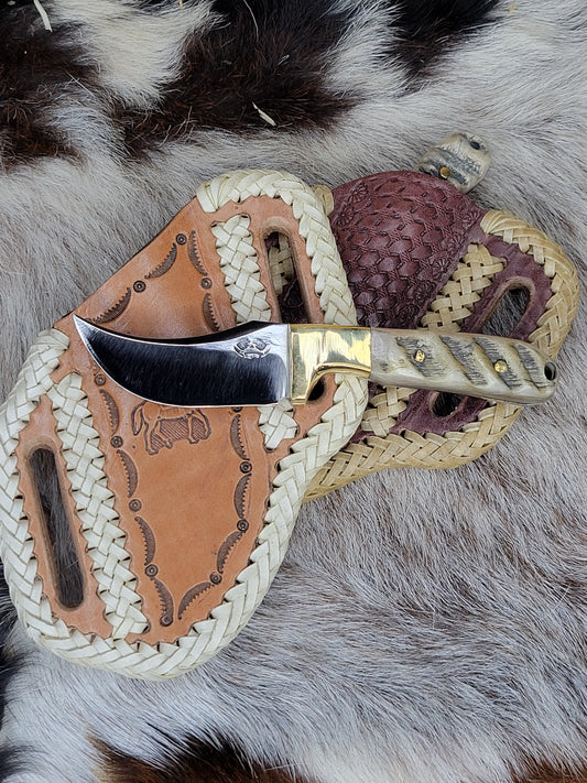 Cuchillos Cachas de Borrego Funda Tejida