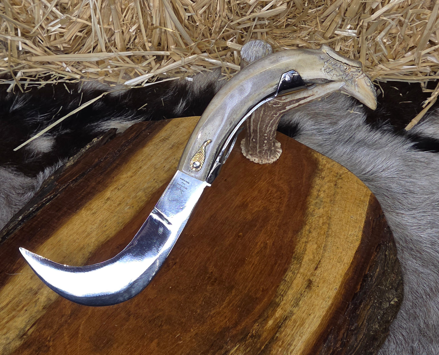Tranchete Cuerno de Venado Cabeza de Aguila T1