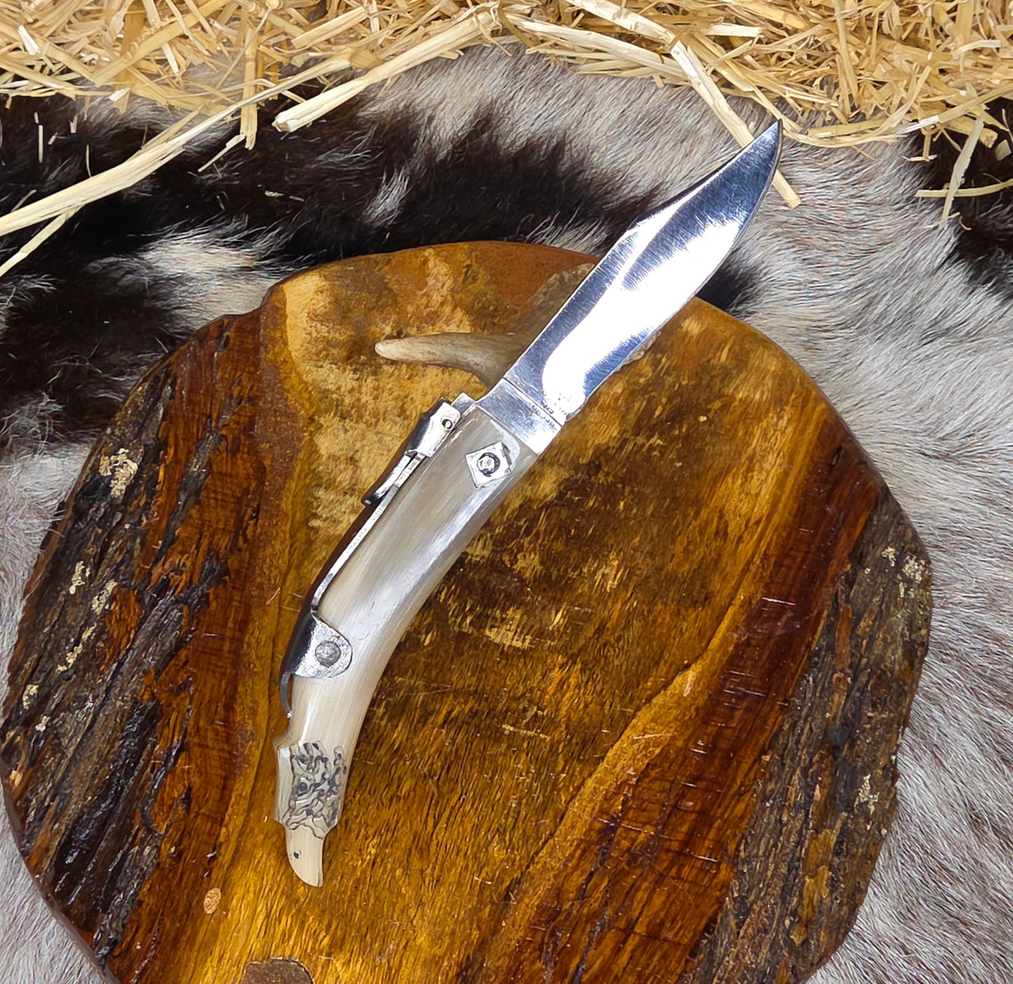 Navaja Cuerno de Toro Cabeza de Aguila N6