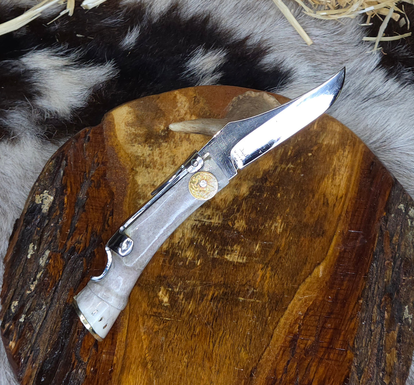 Navaja Pata de Caballo Cuerno de venado N8